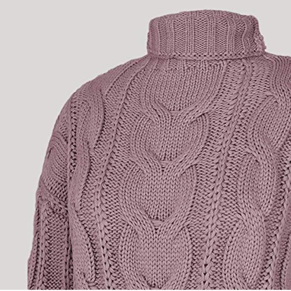 NWOT Pink Turtle Neck Pullover Dress - Picture 3 of 12